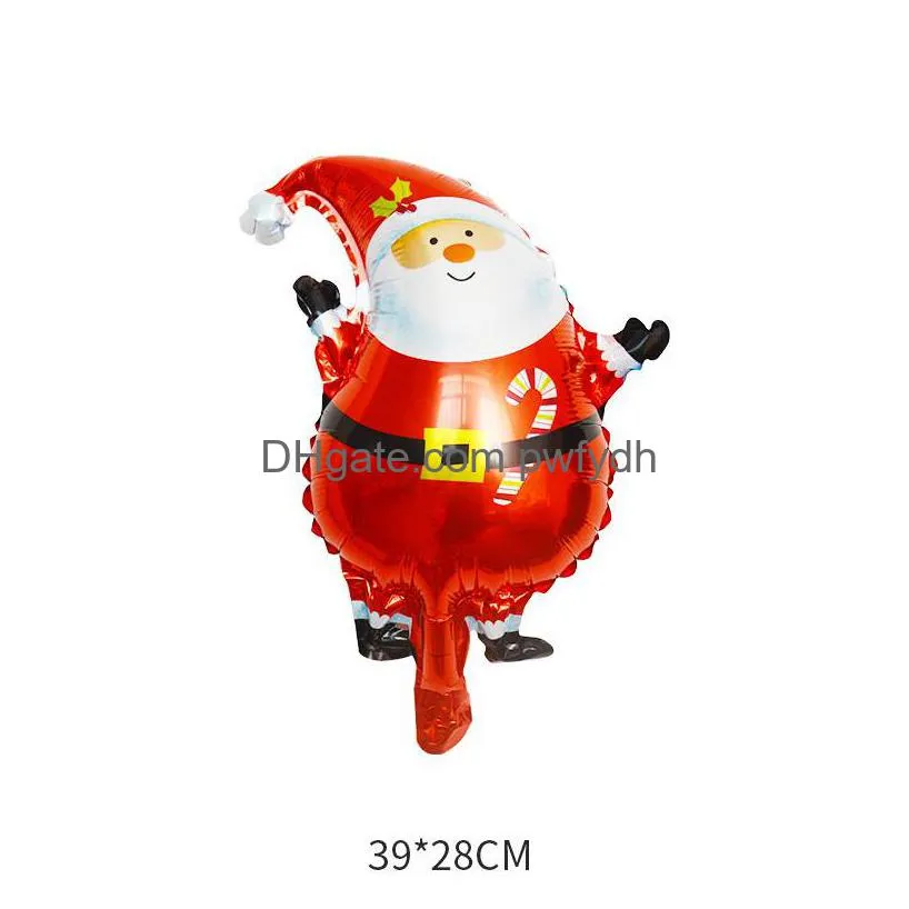 christmas tree snowman balloons party decoration aluminum film balloon xmas atmosphere adornment