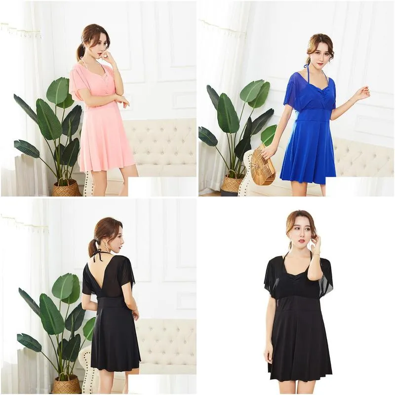 Weight Increase Size Female Fat 100 Kg Cover Belly Show Thin Loose One Piece Skirt Type Hot Spring Swimsuit