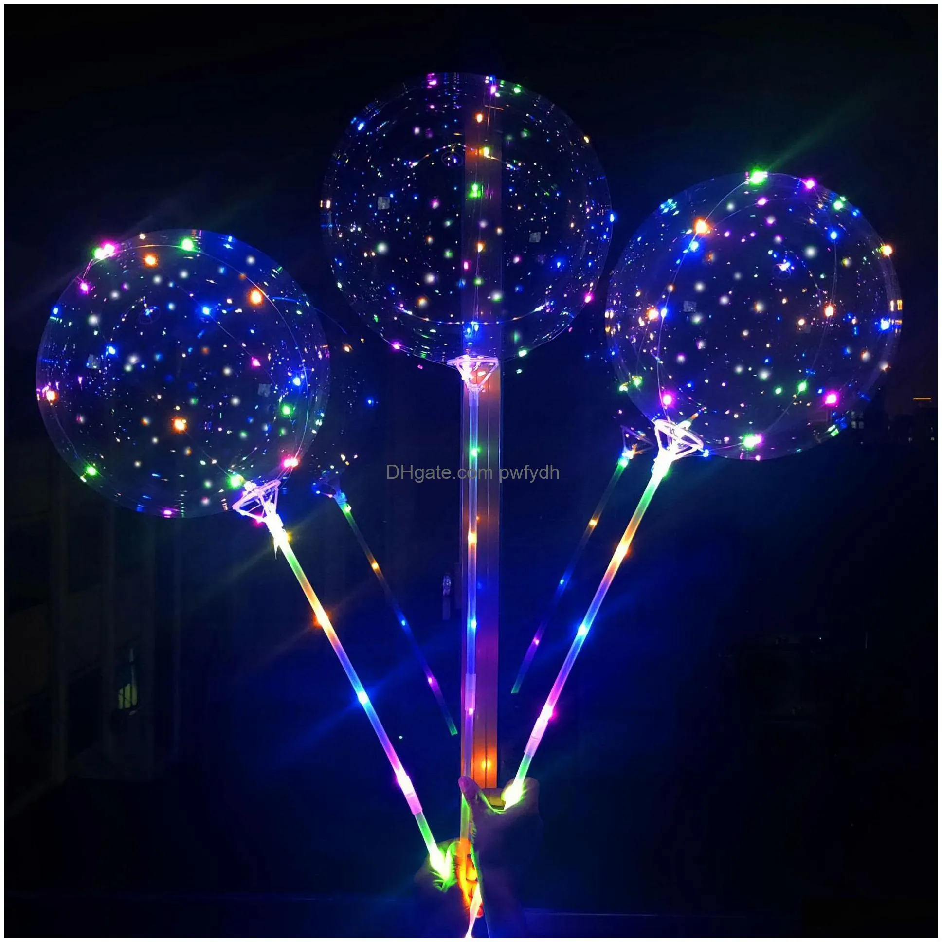 led bobo balloon  string balloon light party decor for christmas halloween birthday balloons