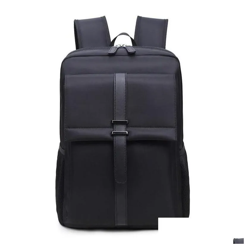 Laptop Cases Backpack Men 16 Inch Office Work Business Bag Uni Black Tralight Thin Back Pack274Z Drop Delivery Computers Networking Co