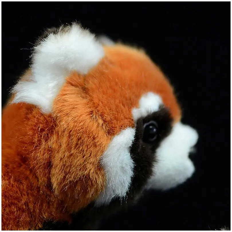 simulation red panda stuffed plush toys ailurus fulgens lesser panda lovely cute dolls soft kawaii animals kids gift collection q0727