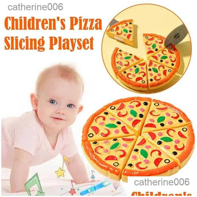 Otise Play Food Pizza Cutting Toy Kitchen Simulation Kitchen Toy For