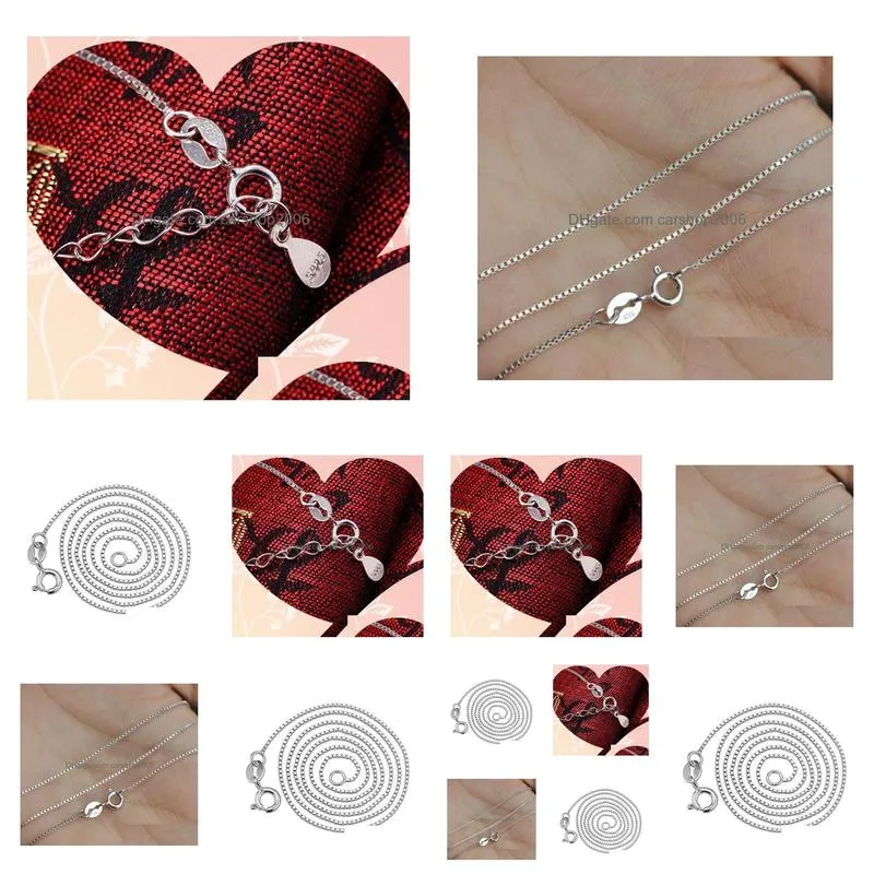 s925 sterling silver necklace women fashion fine silver jewelry box silver necklace hundred matching chain foreign trade jewelry