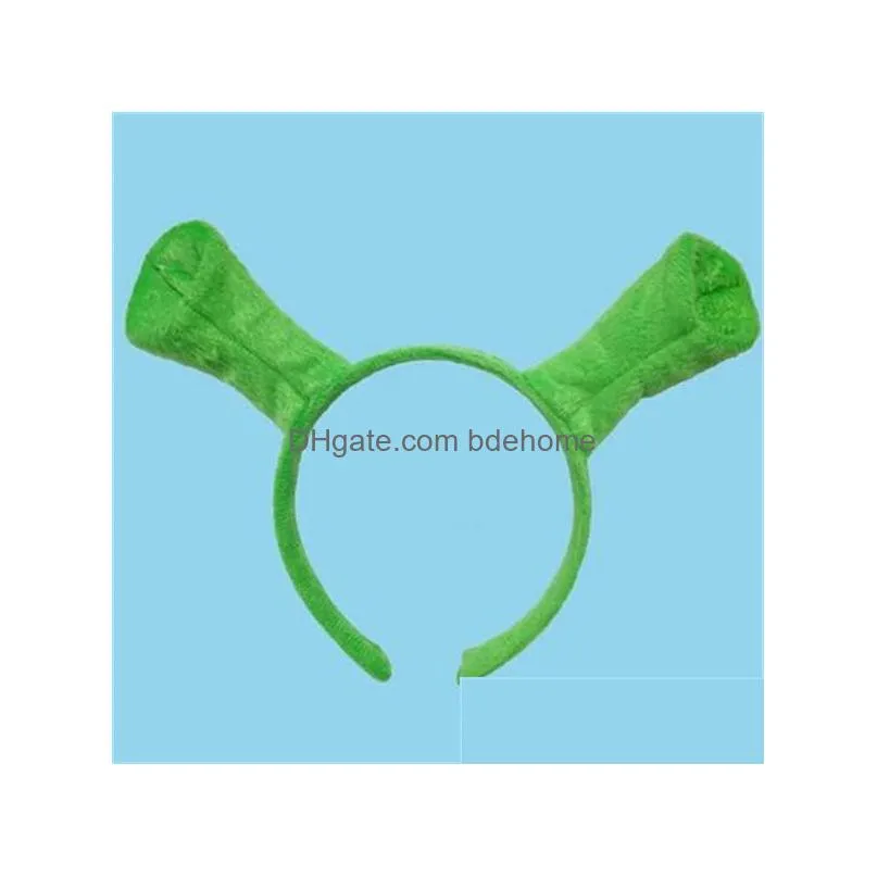Other Fashion Accessories Shrek Hairpin Ears Headband Head Circle Halloween Children Adt Show Hair Hoop Party Costume Item Masquerade Dhilj