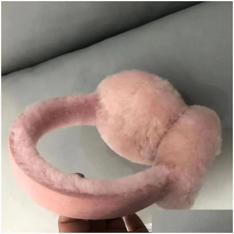 2023 Ear Muffs Classic Winter Earmuffs Female Rabbit Fleece Brand Fashion Designer Warm Plush