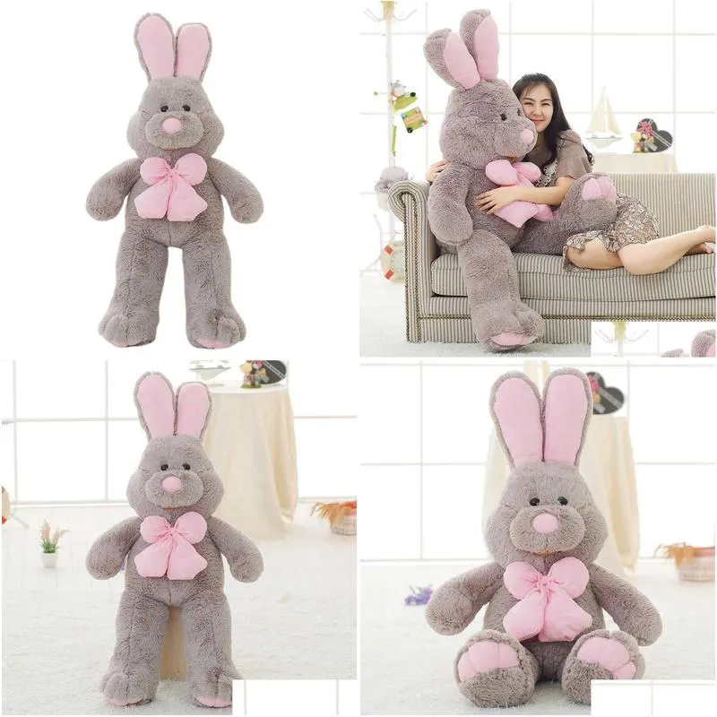 90cm  american big rabbit plush doll soft appease toys reading pillow for valentines day children gifts lbv q0727