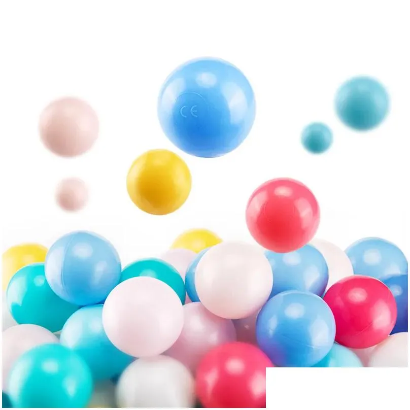 BabyGo 100 PcsLot 7cm Baby Colorful Ball Pits Soft Plastic Tasteless Kids Bath Swim Toy Water Pool Ocean Ball Toys For Children