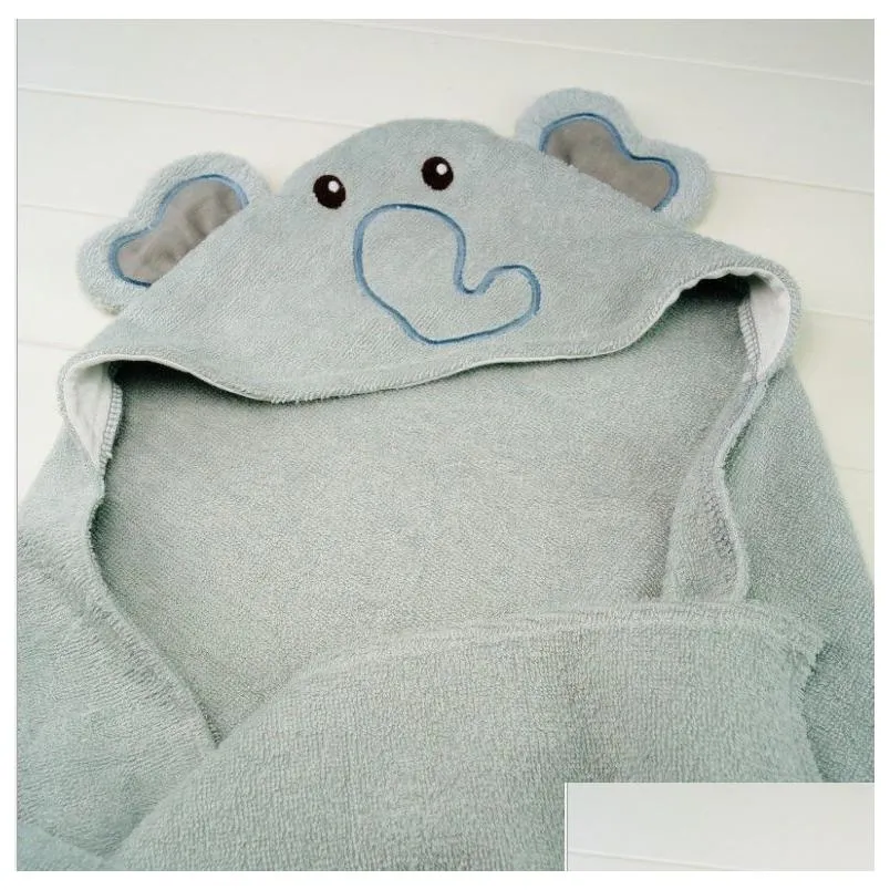 Baby Bath Towel 100% Cotton Hooded Babe Towels One Piece Solid  Kids Blanket Infant Stuff Cat elephant Rabbit Shark 5 styles
