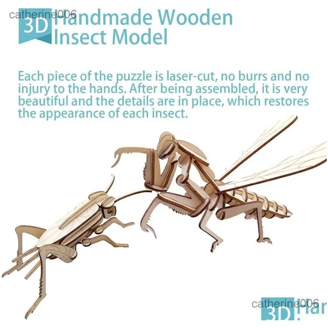 other toys 3d wooden insect puzzle animal skeleton assembly model puzzle diy wooden crafts 3d puzzle stem toys gifts for kids adults