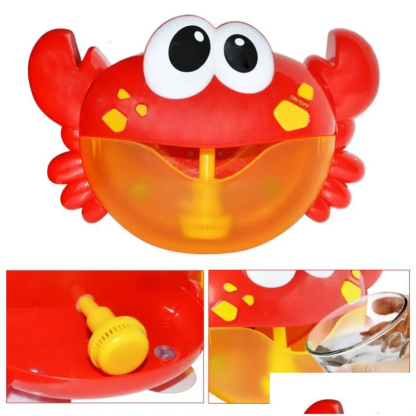 Bath Toys Bubble Crabs Baby Bath Toy Funny Toddler Bath Bubble Maker Pool Swimming Bathtub Soap Machine Bathroom Toys for Children Kids