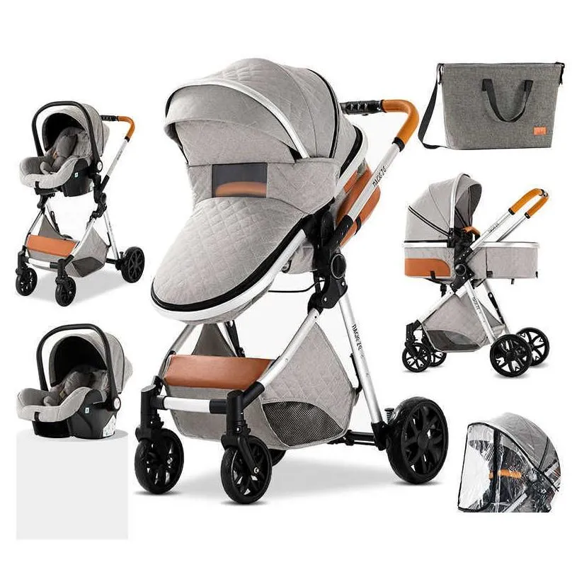 royal luxury baby 3 in 1 stroller high landscape folding kinderwagen pram baby carriage portable travel baby carriage baby cars