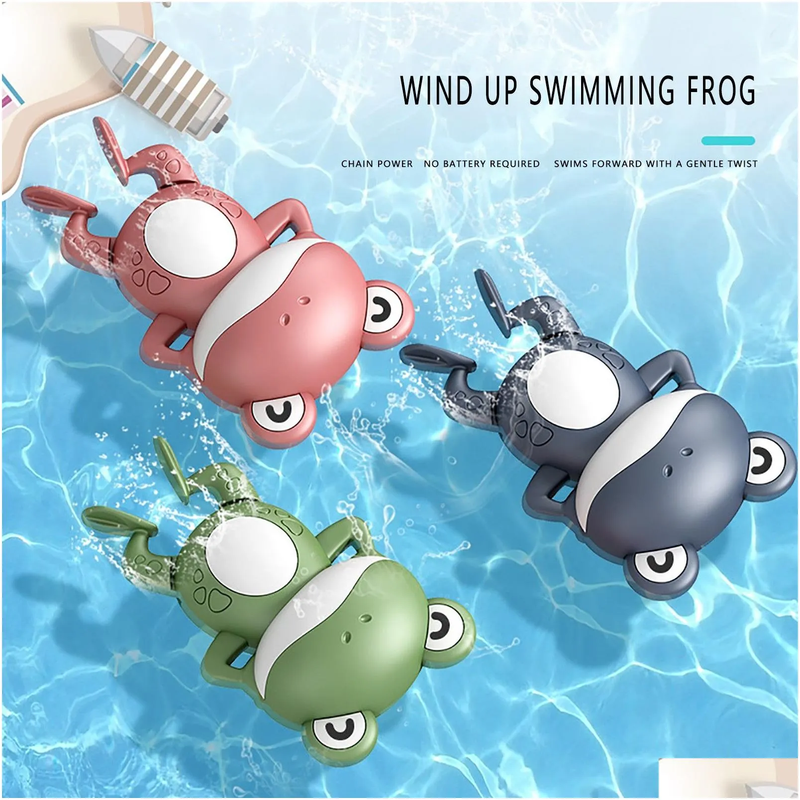 Baby Bath Toys For Children New Swimming Bathing Toy Cartoon Animal Bathroom Classic Cute Frogs Clockwork 0 12 Months 1111