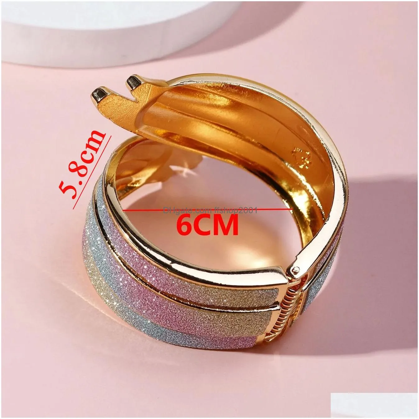 bling colorful wide wing bangle open cuff bracelet for women vintage gold plated glitter crystal fashion wrist hand jewelry gifts napkin ring curtain