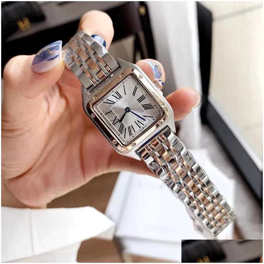 Fashion Brand Watches Women Lady Girl Square Arabic Numerals Dial Style Steel Metal Good Quality Wrist Watch C65