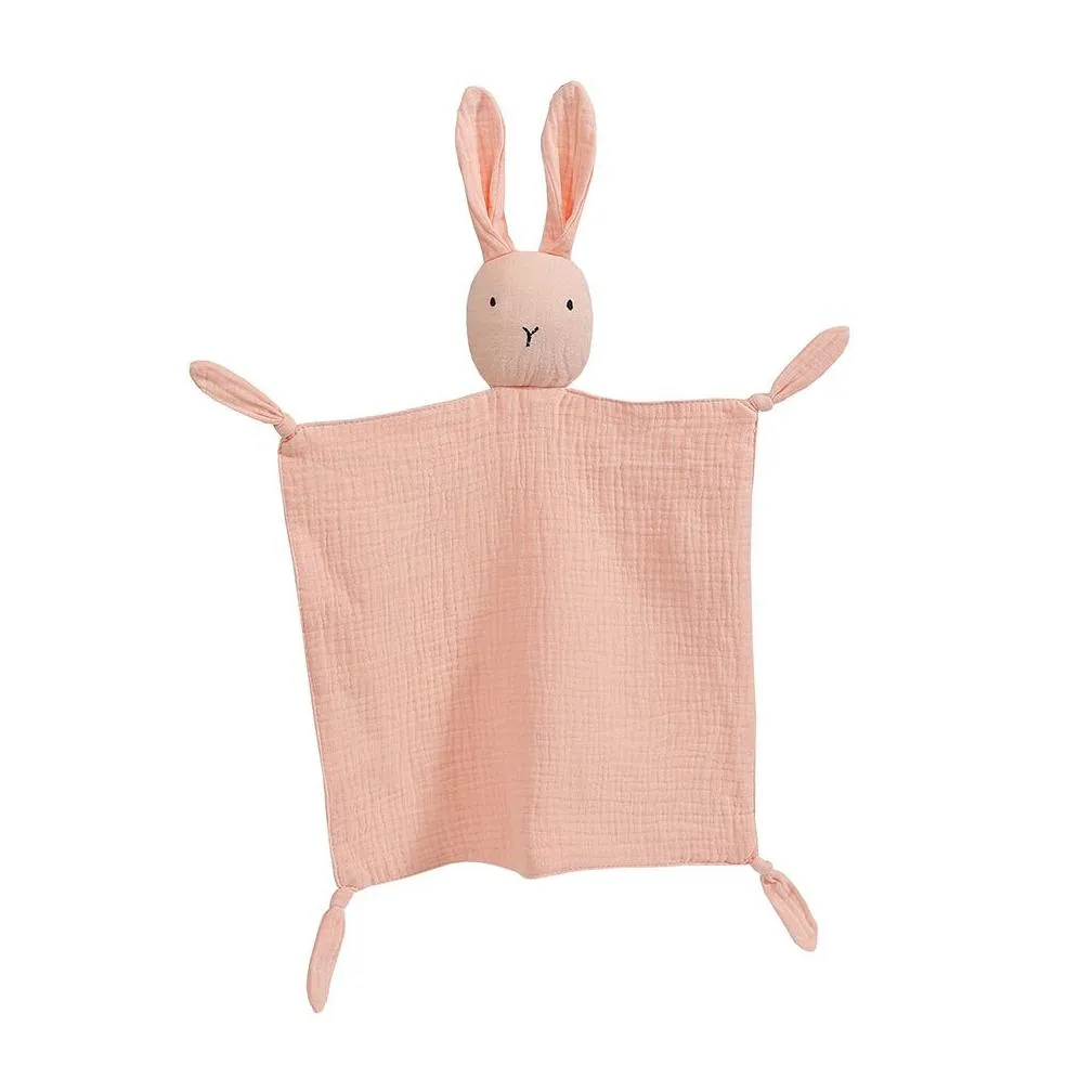 Soft organic cotton muslin bunny rabbit animal Newborn Pacify Towels Bibs Soothers towel Robes baby accessory