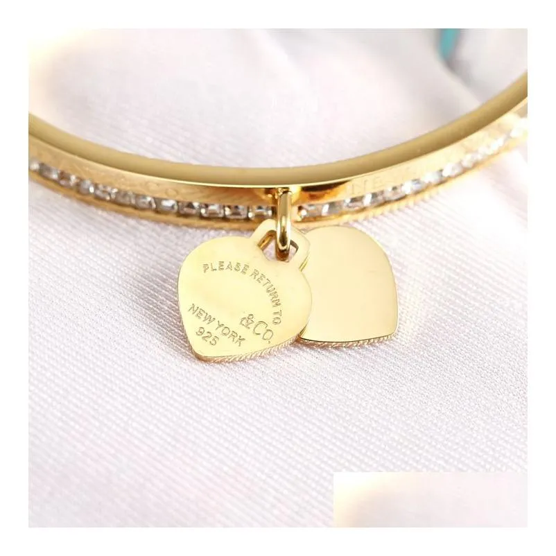 chain luxury tiffan designers gold bracelet for women love stamp engraving letter bracelet fashion elegant jewelry birthday gift