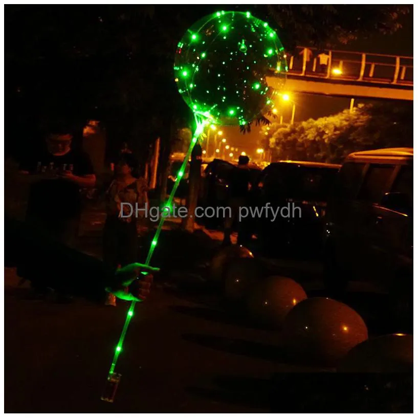 Party Decoration Led Balloon Transparent Lighting Bobo Ball Balloons With 70Cm Pole String Xmas Wedding Decorations Cca11728-A 60Pcs Dhyvg