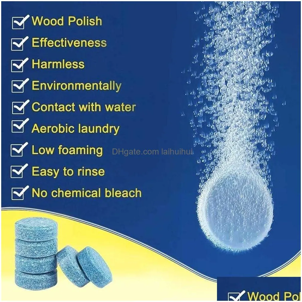  5/10/20/40/100pcs solid cleaner car windscreen wiper effervescent tablets glass toilet cleaning car accessories