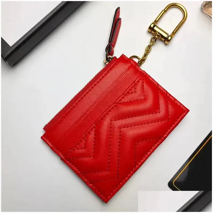 Unisex Designer Key Pouch Fashion Cow leather Purse keyrings Mini Wallets Coin Credit Card Holder 5 colors epacket