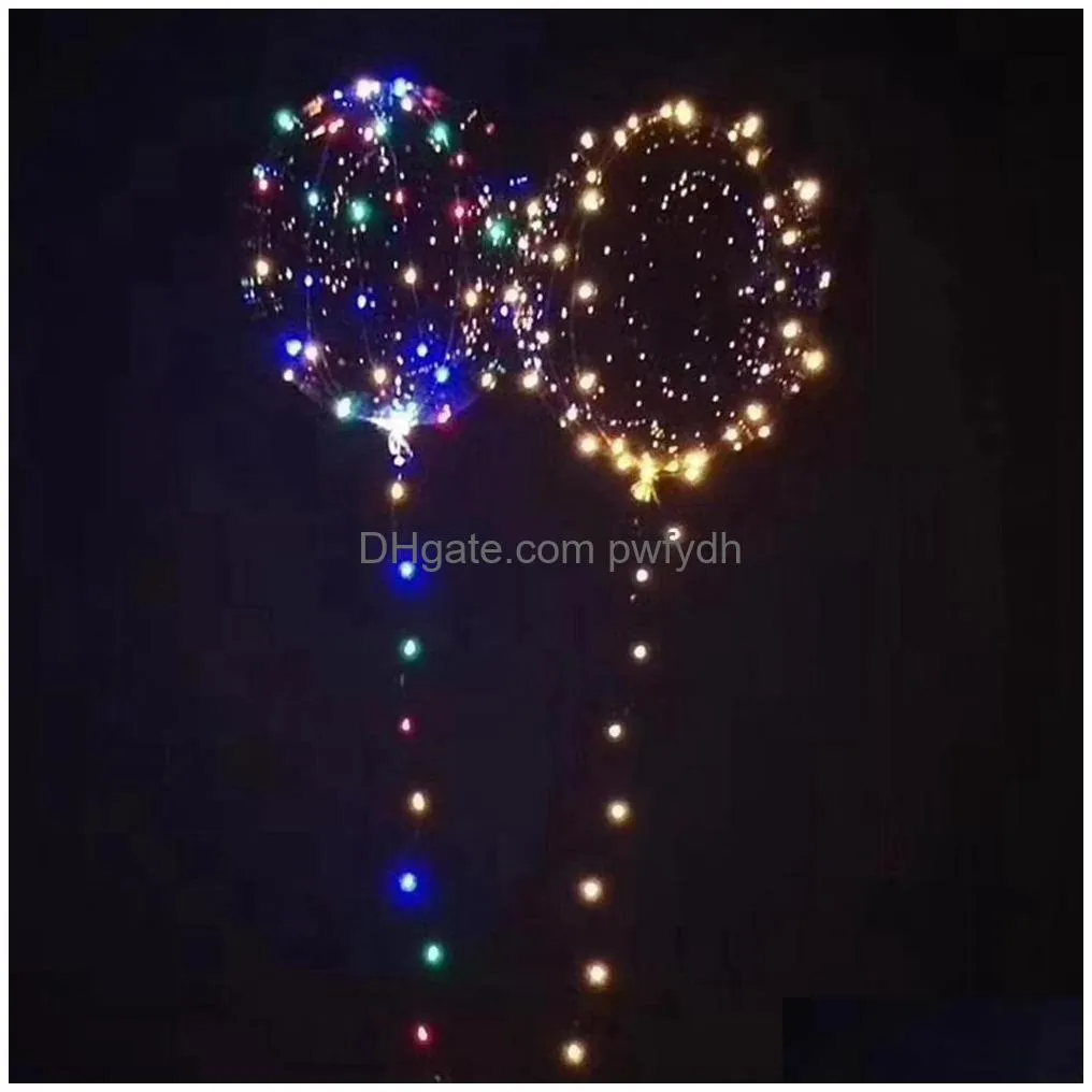 Party Decoration Led Bobo Balloon Transparent Night Light Balloons Wedding Xmas Lights Eter Decorations Aaa226 Drop Delivery Home Ga Dhogz