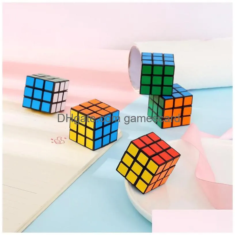 Puzzle Cube Small Size 3Cm Mini Magic Game Learning Educational Good Gift Toy Decompression Toys Drop Delivery Dhkah