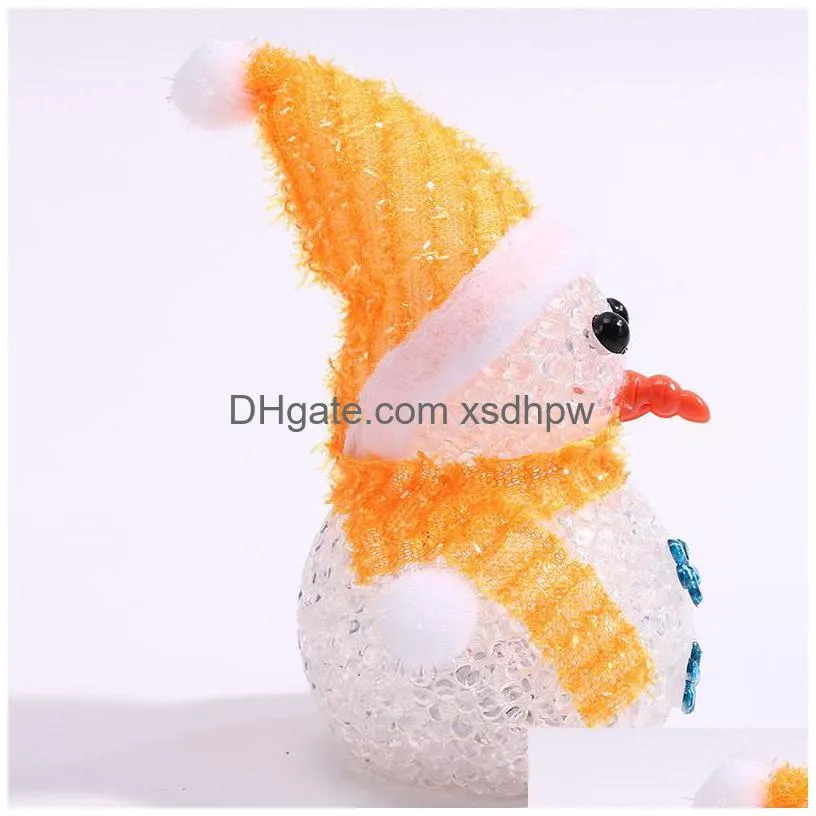 luminous snowman christmas childrens toy decoration gift led particles colorful flash christmas creative small gift christmas