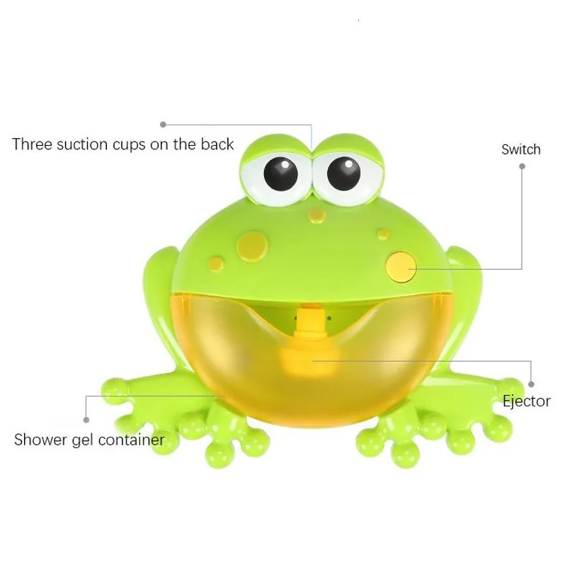 Bath Toys Bubble Crabs Frog Baby Bath Toy Toddler Bath Bubble Maker Pool Swimming Bathtub Soap Machine Bathroom Toys for Children Kids