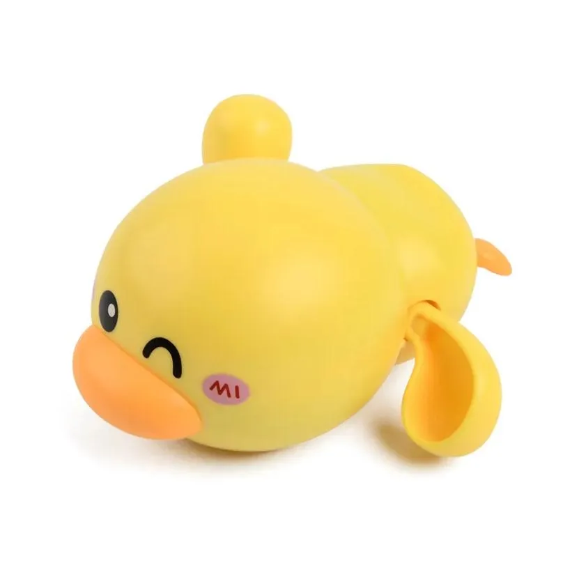 Cute Baby Clockwork Toy Little Yellow Duck Baby Bath Toys Children Boys Girls Playing In The Water Bathroom Set Combination 1107