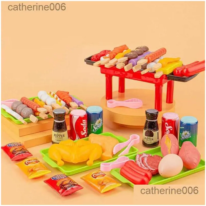 kitchens play food kids barbecue food set kitchen pretend play cooking toys girl early education outdoor bbq parents-child interactive