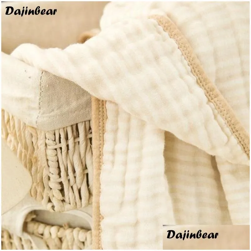 Dajinbear 100% Cotton Children Cartoon Baby Bath Towel Bathrobe Cotton Terry Infant Kids Bathing Wrap Robe Toddler-sized New