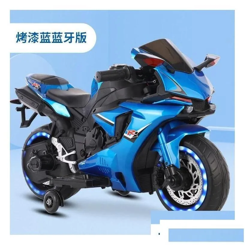 Gift Sets Childrens Electric Motorcycle For Boys Car Baby Flash Wheel Motorbike Kids Ride On Cars 1-8 Years Old Drop Delivery Materni