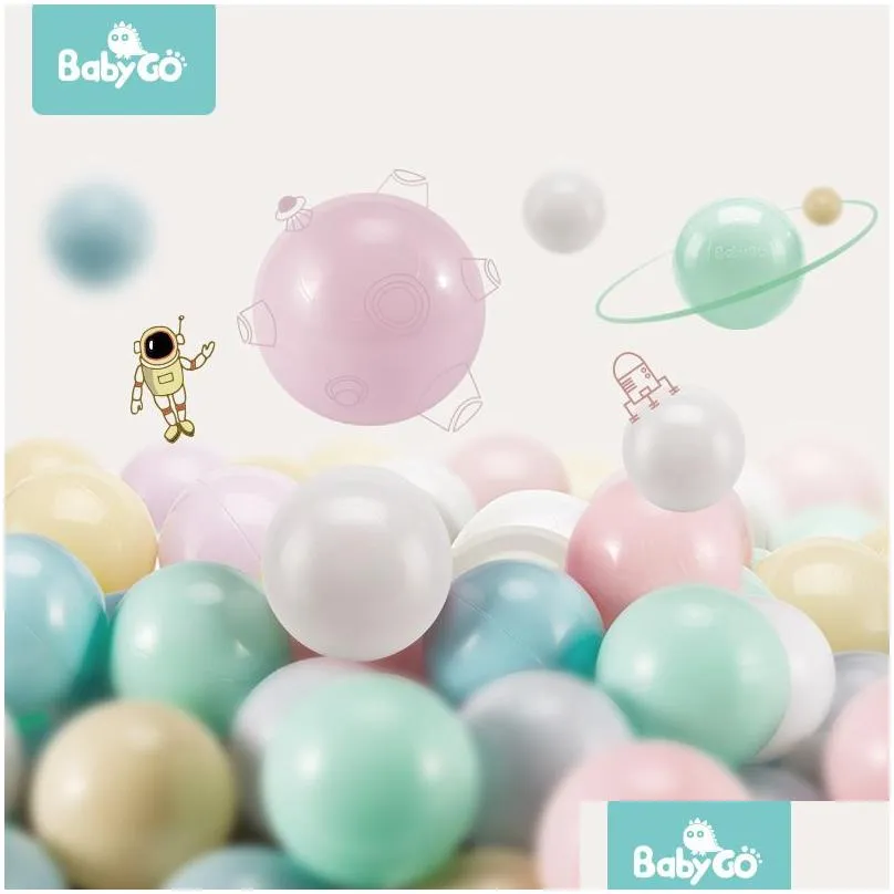 BabyGo 100 PcsLot 7cm Baby Colorful Ball Pits Soft Plastic Tasteless Kids Bath Swim Toy Water Pool Ocean Ball Toys For Children