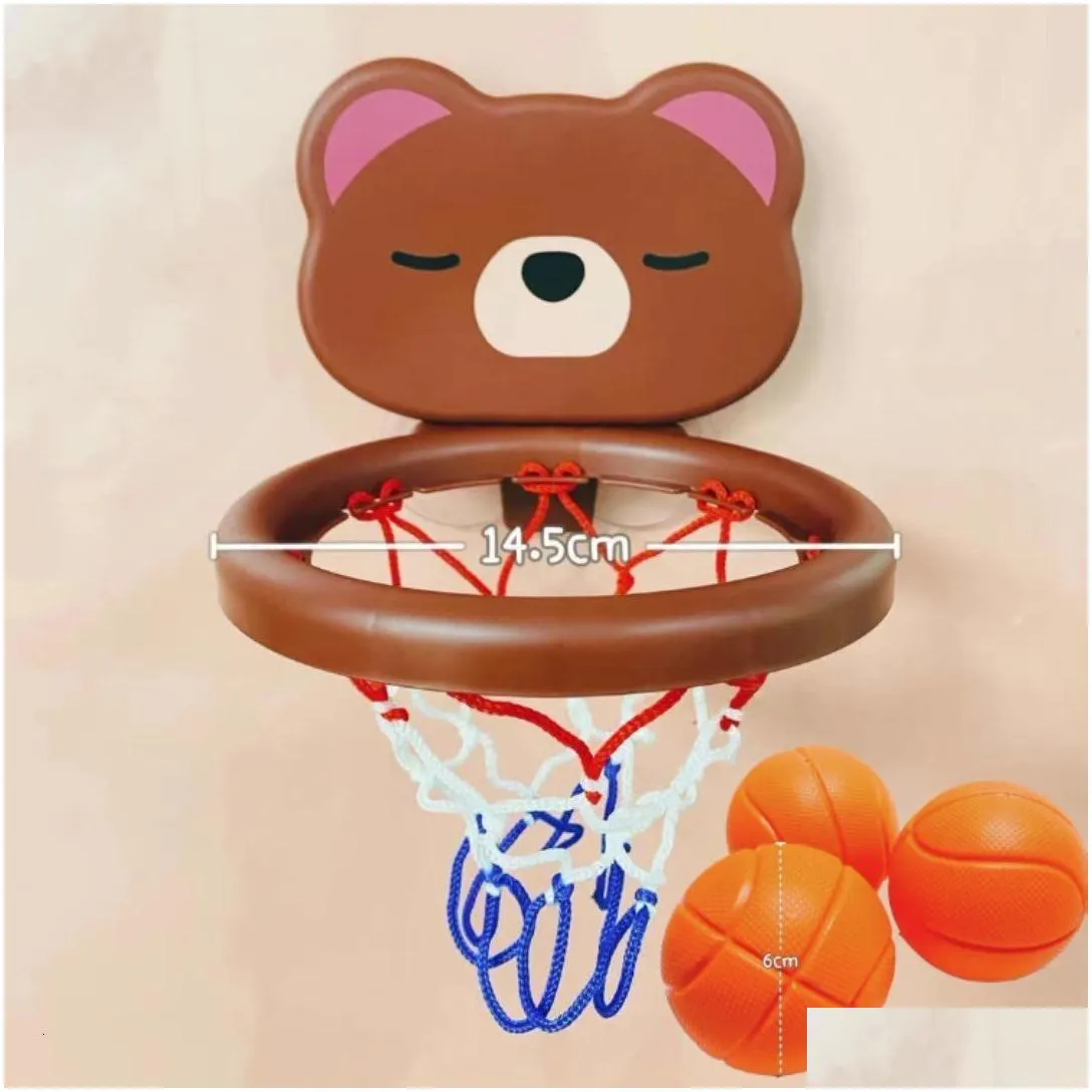 Bath Toys Baby Kids Mini Shooting Basket Bathtub Water Play Set Basketball Backboard with 3 Balls Funny Shower Fun for Toddlers 230529