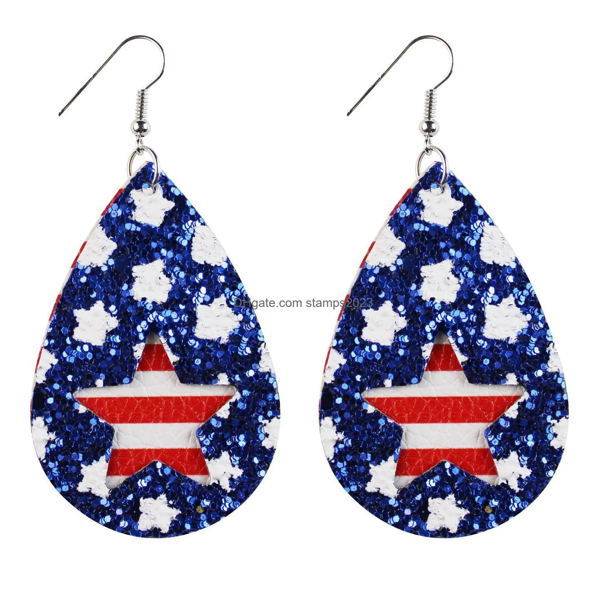 Other Festive & Party Supplies United States Flags Earrings Ear Loops Party Decoration Pendants Wholesale Drop Delivery Home Garden Fe Dhkm5