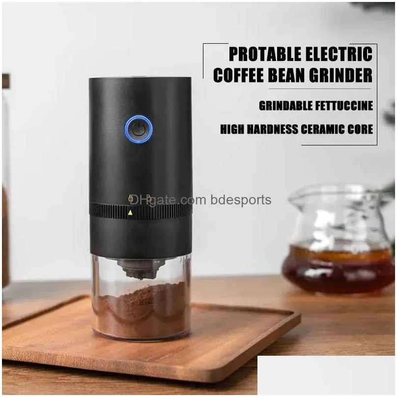 Other Home & Garden Electric Matic Coffee Grinder Set Rechargeable With Usb Beans Hine For Kitchen Drop Delivery Home Garden Dhm2N