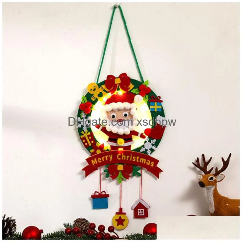  christmas lantern flower wreath childrens handmade diy creative christmas pendant kindergarten
