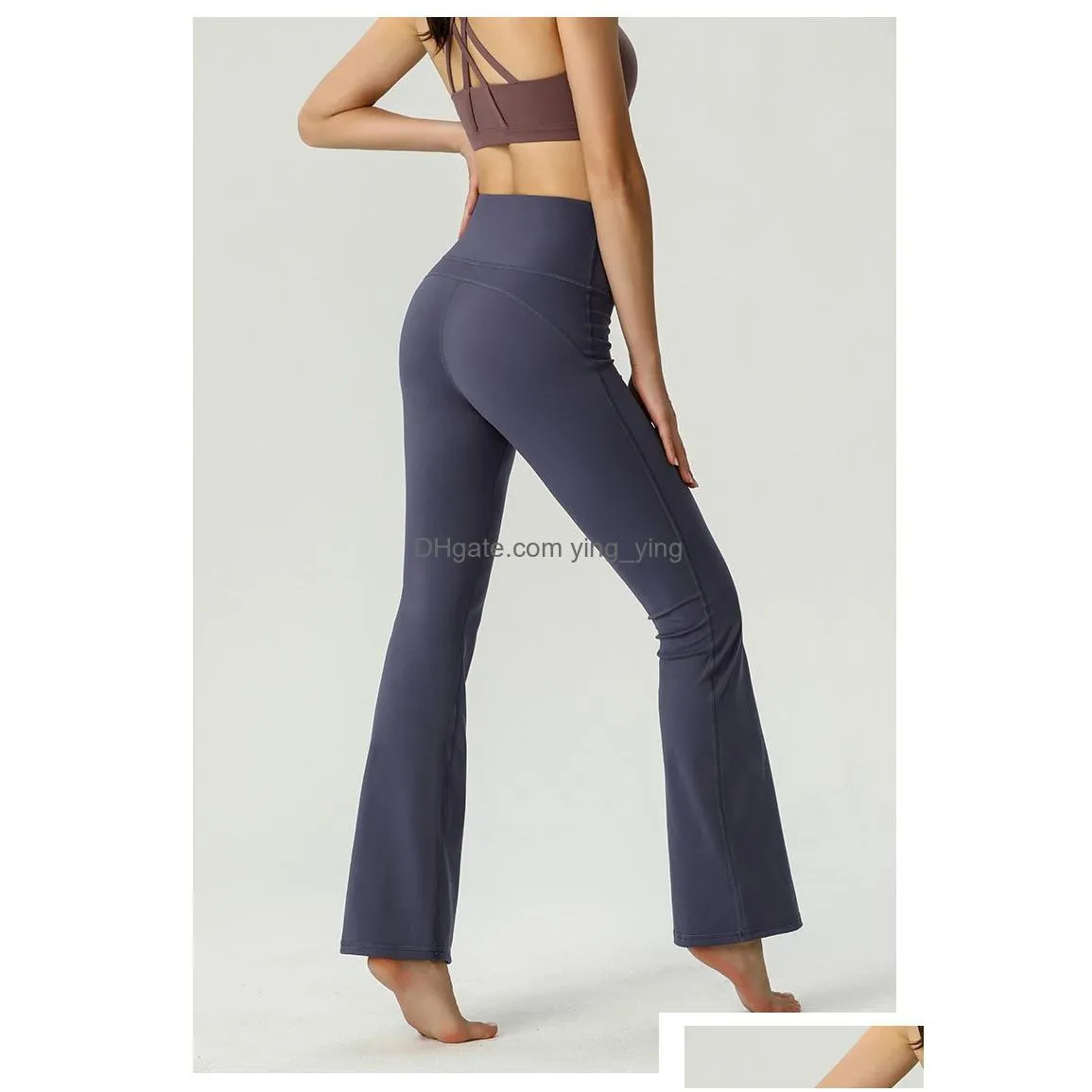 fashion yoga clothing groove fitness gym women yoga pants elastic wide leg flare leggings high waist thin summer flare pant girls