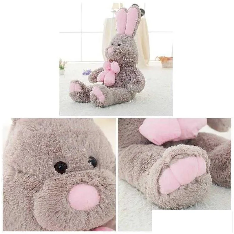 90cm  american big rabbit plush doll soft appease toys reading pillow for valentines day children gifts lbv q0727