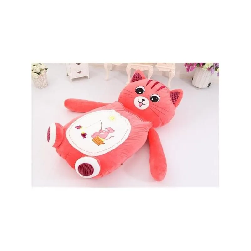 funny very cute cartoon sleeping bag soft animal frog monkey bear cat bed carpet tatami sofa mat beanbag plush toy kids gift q0727