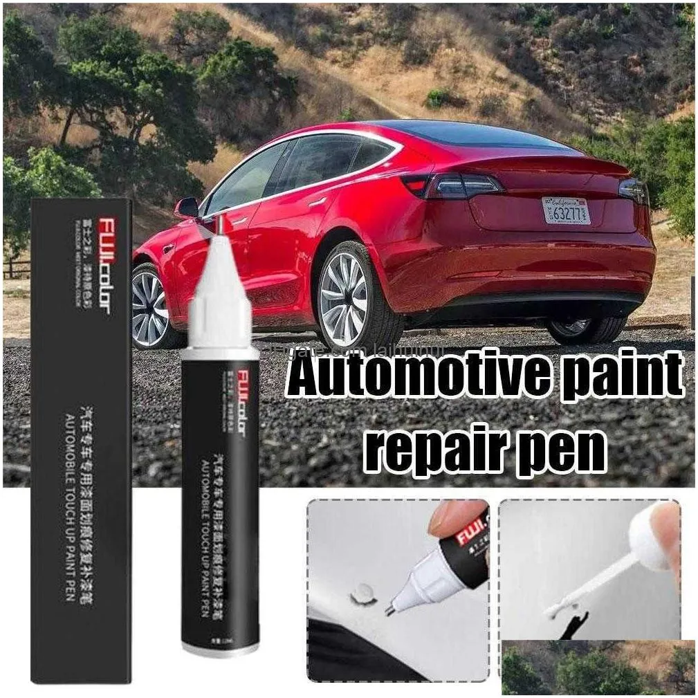  fit for tesla model 3 x y s car scratch remover paint pens car paint repair pen black white paint fixer repair wheel hub