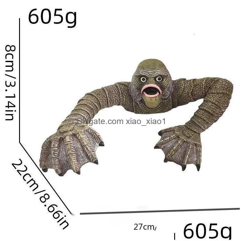 decorative objects figurines creature from the black lagoon grave figure model living room outdoors decoration for halloween kids gifts