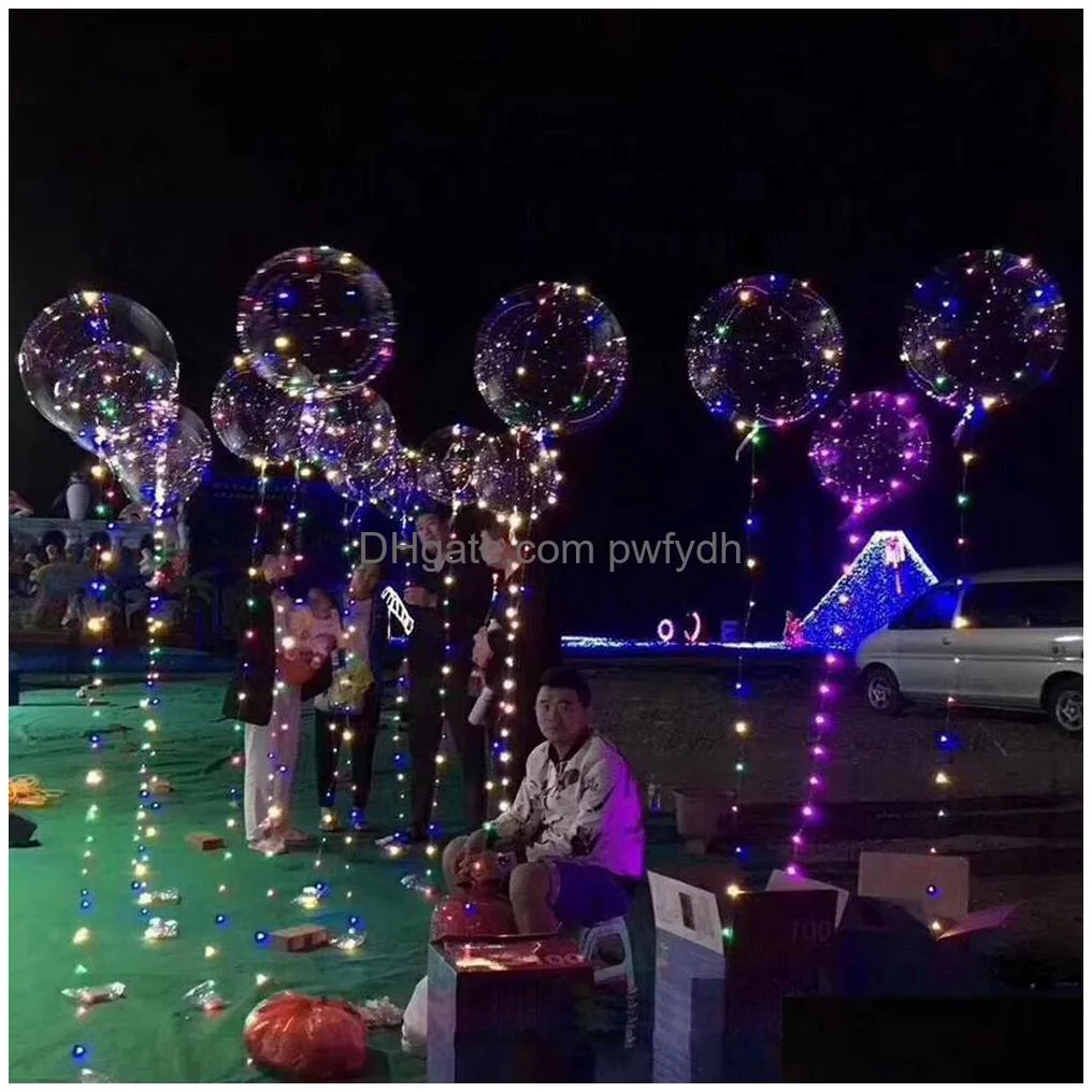 Party Decoration Led Bobo Balloon Transparent Night Light Balloons Wedding Xmas Lights Eter Decorations Aaa226 Drop Delivery Home Ga Dhogz