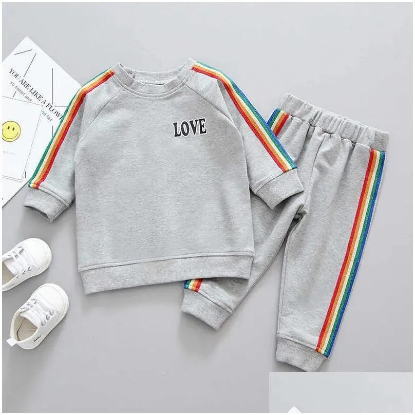 boys clothes sets spring autumn children casual cotton pulover coat pants 2pcs tracksuits for baby kids sports suits toddler 4 5 x0802