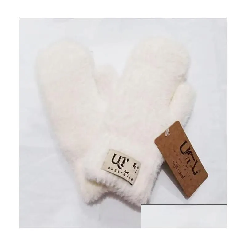 Winte Cony Hairr Gloves Brand Designer Glove Fashion Women Men Outdoor Sport Warm Winters Ski Glovess