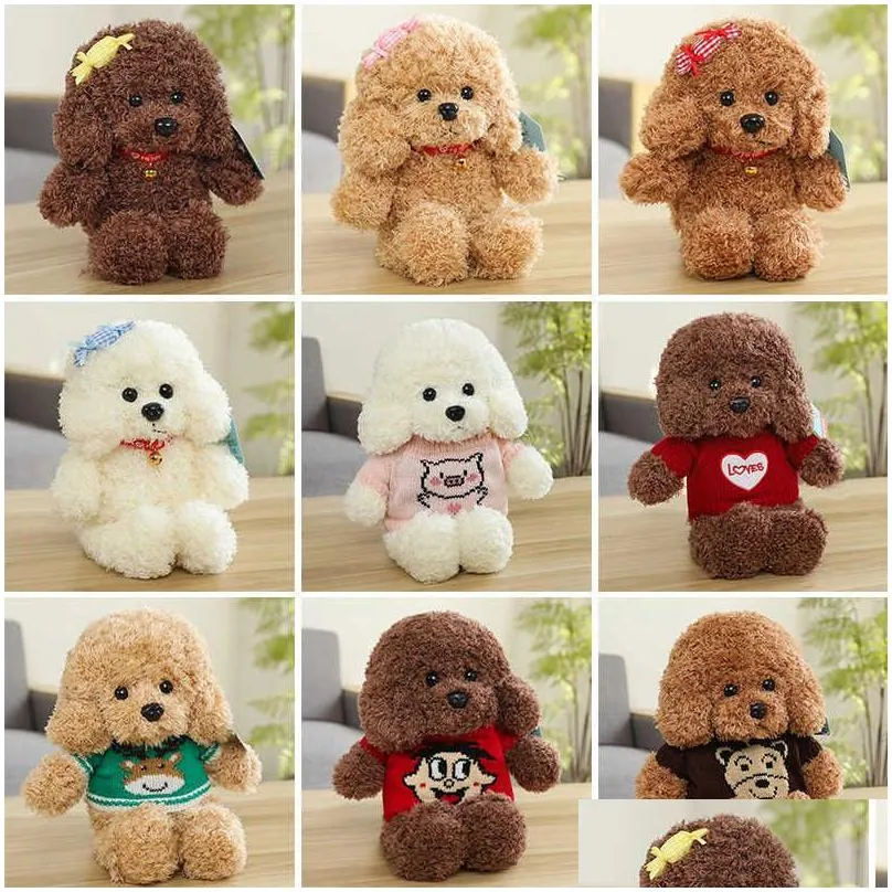 teddy dog plush toy stuffed animals big plushie kawaii body pillows baby accompany dolls kids birthday gifts adorable toys q0727