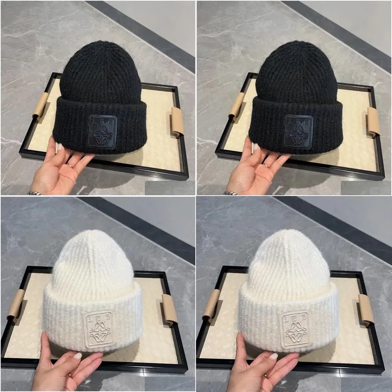 Beanie S Designers Hat Men Women Double Layer Bonnet Fashion Cap Everyday Casual Versatile Eye Catching Classic Black and White