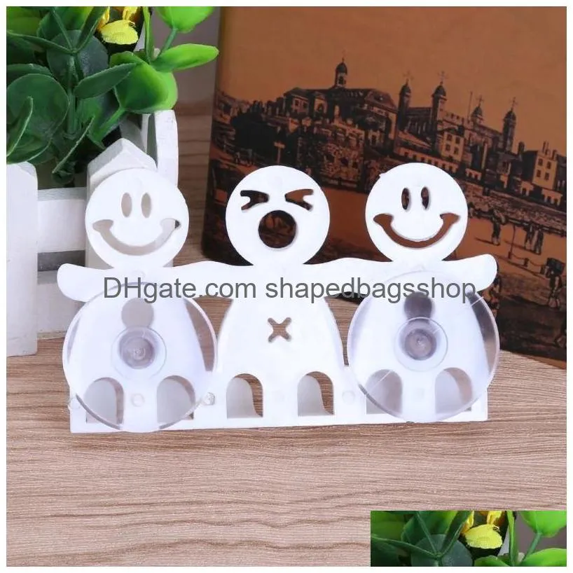 Other Bath & Toilet Supplies Bathroom Sets Cute Cartoon Sucker Toothbrush Holder Suction Hooks 5 Position Tooth Drop Delivery Home Gar Dh6Xr