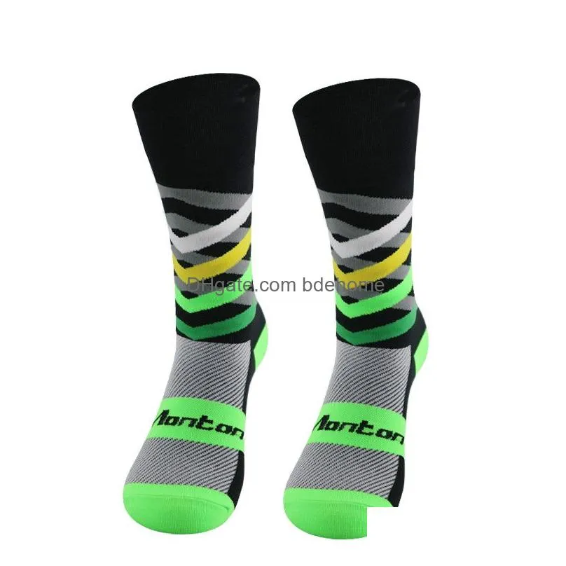 Sports Socks New Bicycle Competition Basketball Tennis Running Cam Hiking Shock Absorption Drop Delivery Sports Outdoors Athletic Outd Dhf2M