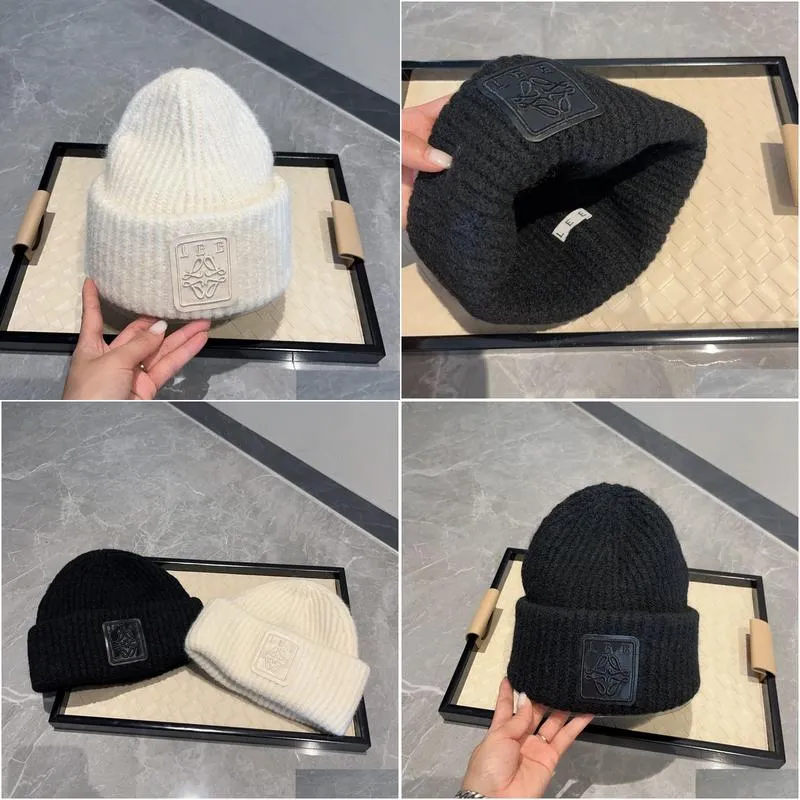 Beanie S Designers Hat Men Women Double Layer Bonnet Fashion Cap Everyday Casual Versatile Eye Catching Classic Black and White