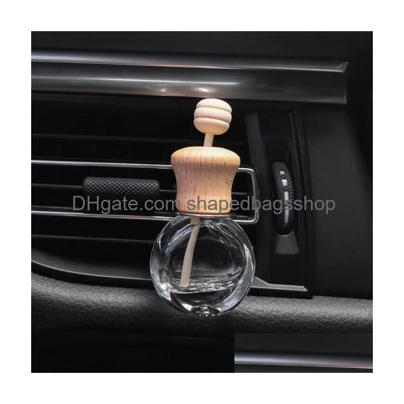 Essential Oils Diffusers Car Per Bottles Empty With Clip Wood Stick Essential Oils Diffusers Air Vent Clips Mobile Freshener Glass Bot Dhiik